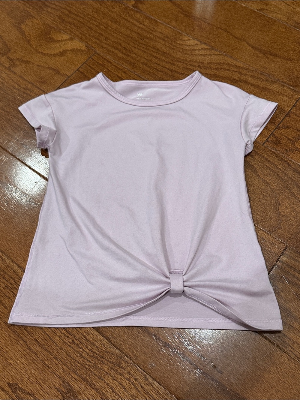 All in Motion Light Lavender Knot-Front Tee